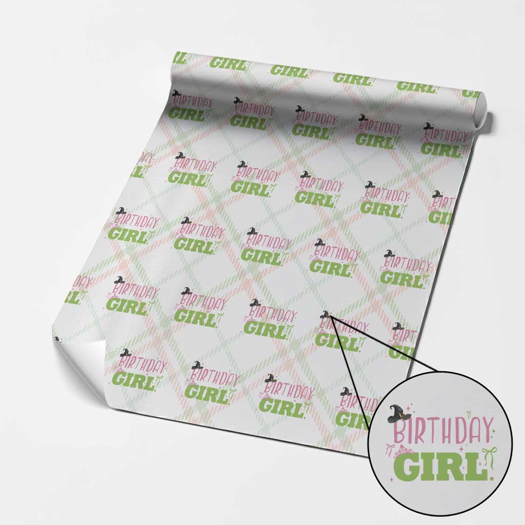 Birthday Girl Wrapping Paper Roll Witch Pink Green Toddler Baby 1st 2nd 3rd 4th 5th 6th 7th TS10 Christmas Plaid Print Your Wear