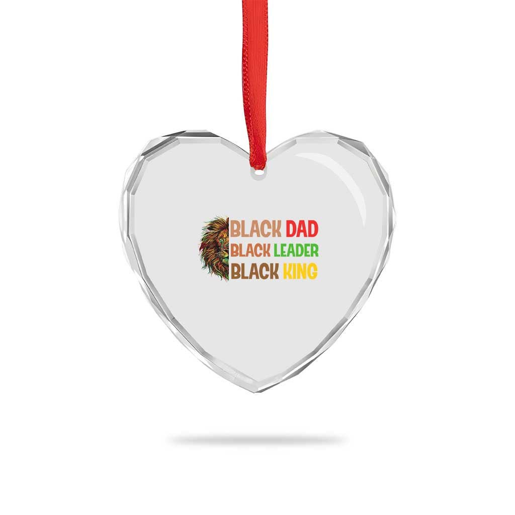 Black Affrican Melanin Heart Crystal Glass Ornament Lion Father Day Dad Leader Black King TS14 Print Your Wear