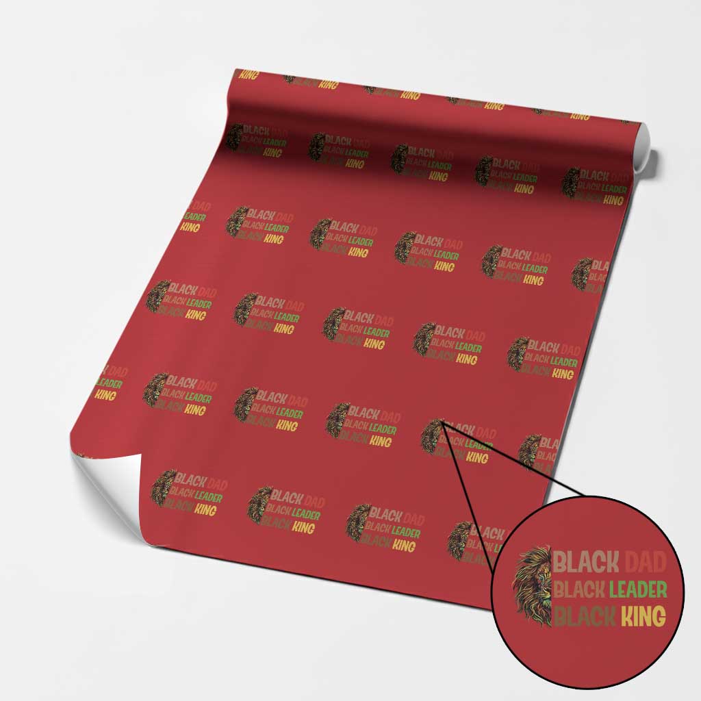 Black Affrican Melanin Wrapping Paper Roll Lion Father Day Dad Leader Black King TS14 Red Print Your Wear