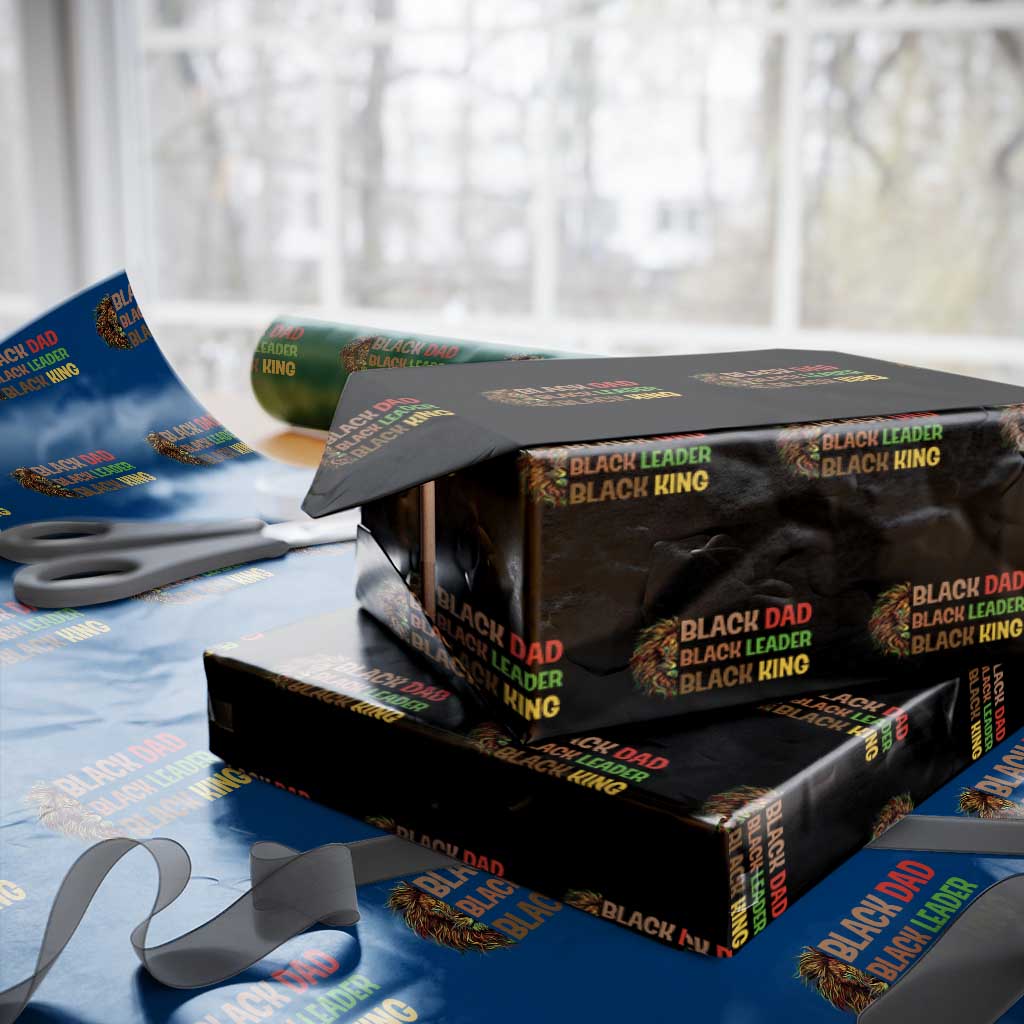 Black Affrican Melanin Wrapping Paper Roll Lion Father Day Dad Leader Black King TS14 Black Print Your Wear
