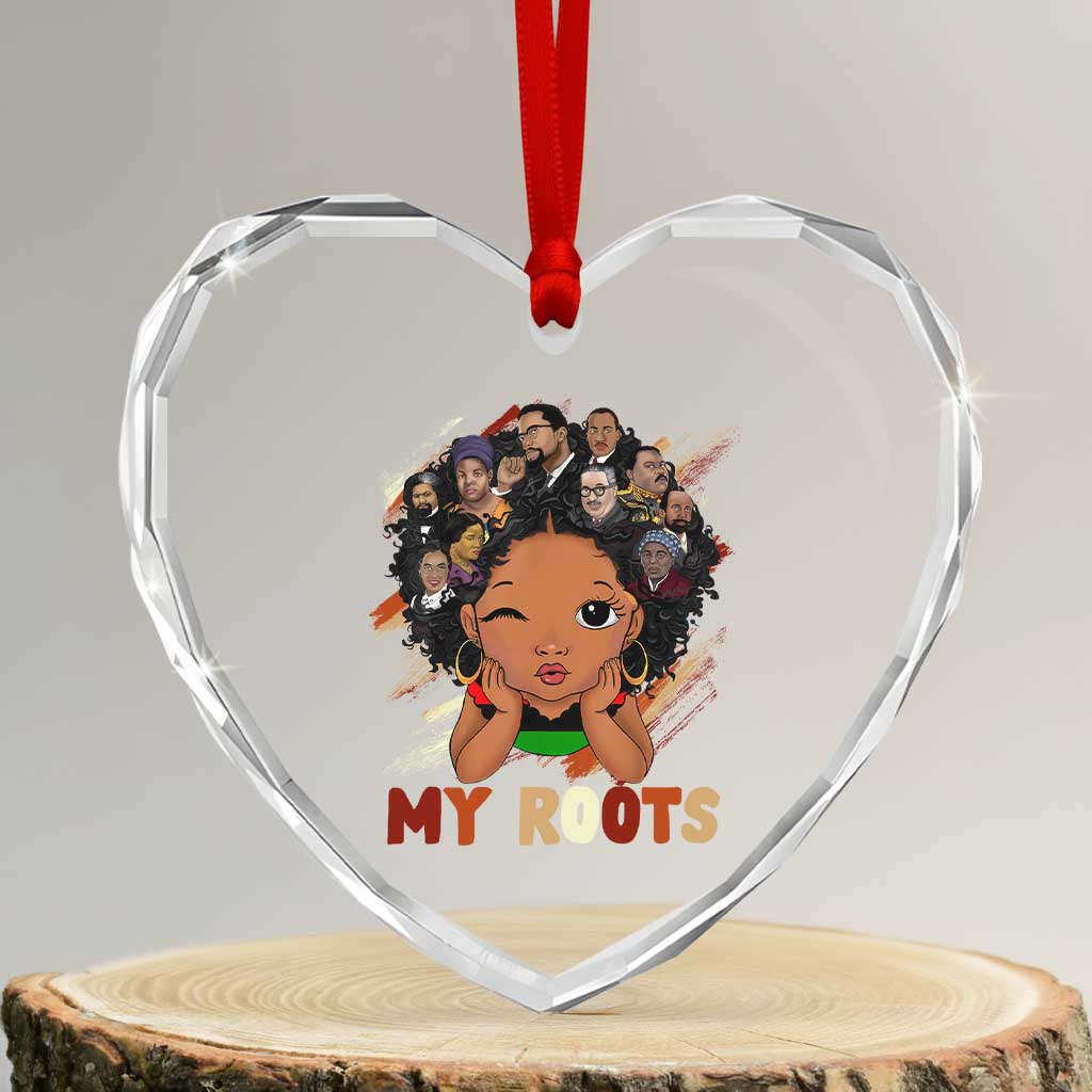 Black African Girl Heart Crystal Glass Ornament Black History Month Juneteenth Gift Afro Empowerment TS10 Transparent Glass 3'' Heart Print Your Wear