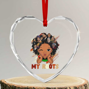 Black African Girl Heart Crystal Glass Ornament Black History Month Juneteenth Gift Afro Empowerment TS10 Transparent Glass 3'' Heart Print Your Wear