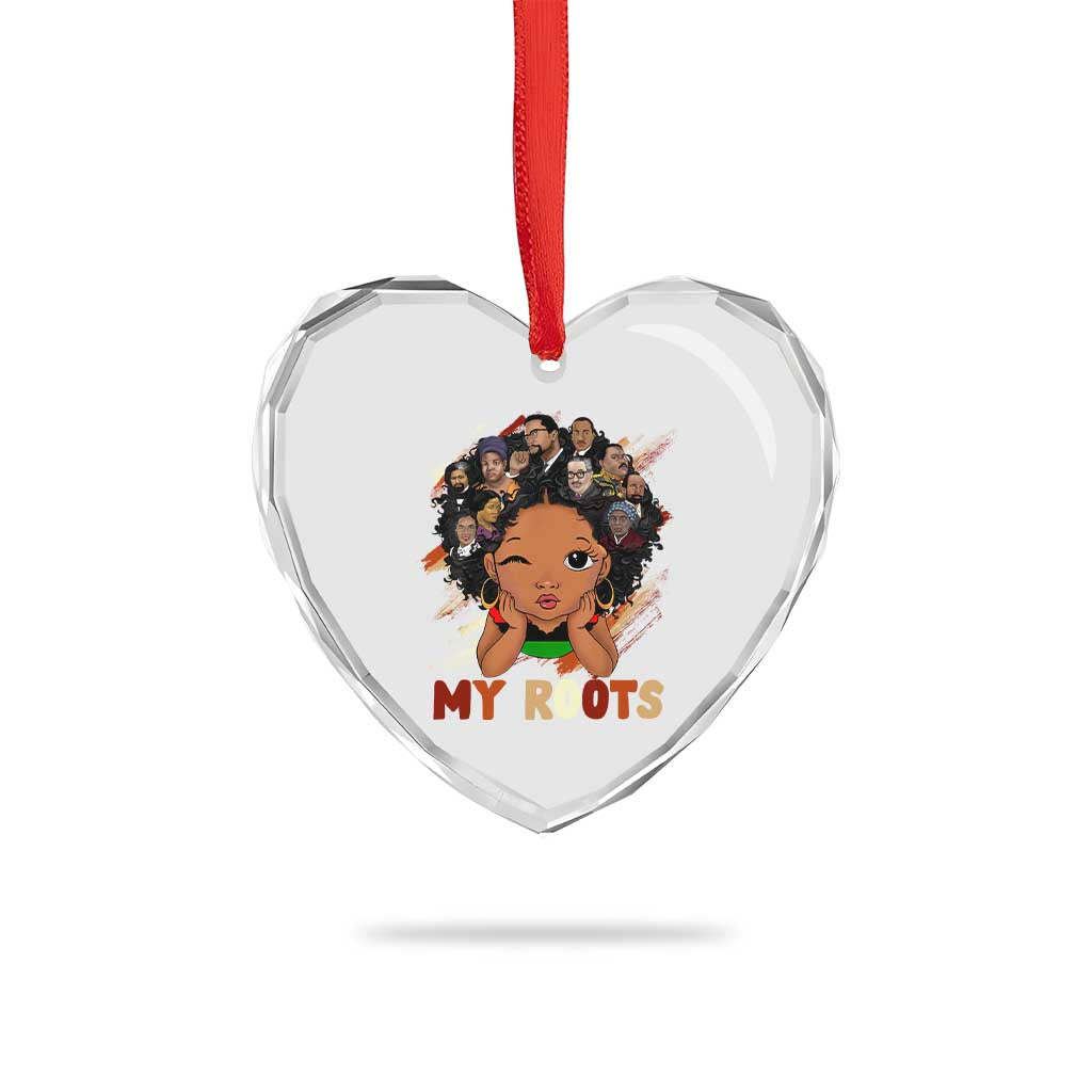Black African Girl Heart Crystal Glass Ornament Black History Month Juneteenth Gift Afro Empowerment TS10 Print Your Wear