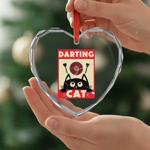 Black Cat Dart Thrower Heart Crystal Glass Ornament Cat Lover Dartist Gift TS12 Print Your Wear