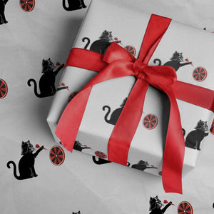 Black Cat Lord Darts Player Wrapping Paper Roll Funny Space Scifi Dartist Gift TS12 White Print Your Wear