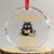 Black Cat Reading Crystal Glass Ornament I'm Old And Wise Because I Read Books When I Was Young And Stupid Funny Reading Lover - Print Your Wear