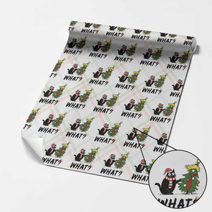 Black Cat What Christmas Wrapping Paper Roll Anti Trump Protest TS14 Christmas Plaid Print Your Wear