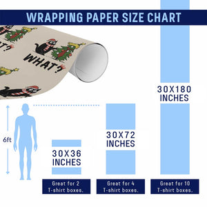 Black Cat What Christmas Wrapping Paper Roll Anti Trump Protest TS14 Print Your Wear