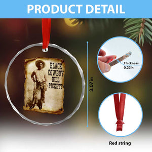 Black Cowboy Bill Pickett Crystal Glass Ornament African American Cowboys Black History TS10 Print Your Wear