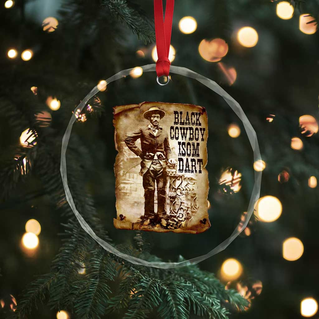 Black Cowboy Isom Dart Crystal Glass Ornament African American Cowboys Black History TS10 Print Your Wear