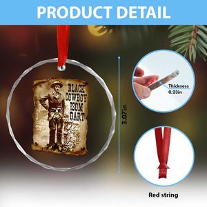 Black Cowboy Isom Dart Crystal Glass Ornament African American Cowboys Black History TS10 Print Your Wear