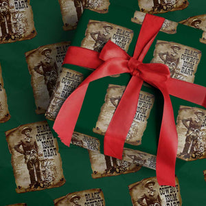 Black Cowboy Isom Dart Wrapping Paper Roll African American Cowboys Black History TS10 Green Print Your Wear
