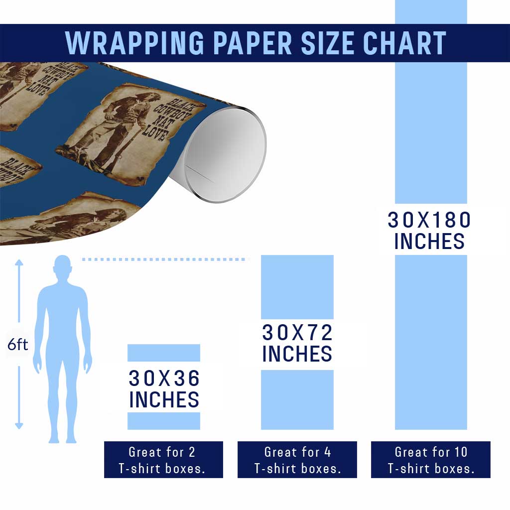 Black Cowboy Nat Love Wrapping Paper Roll African American Western Rodeo Melanin Black History Texas TS10 Print Your Wear