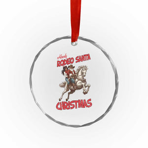 Black Cowboy Santa Christmas Crystal Glass Ornament African American Western TS14 Print Your Wear