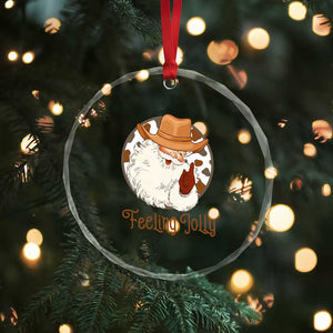 Black Cowboy Santa Christmas Crystal Glass Ornament Feeling Jolly TS14 Print Your Wear