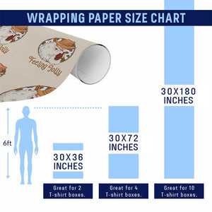 Black Cowboy Santa Christmas Wrapping Paper Roll Feeling Jolly TS14 Print Your Wear