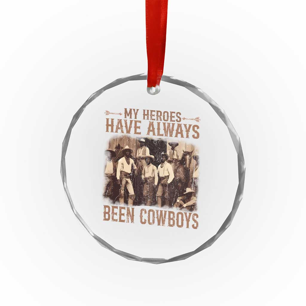 Black Cowboys Crystal Glass Ornament Western Rodeo Melanin Black History Texas Men TS10 Print Your Wear