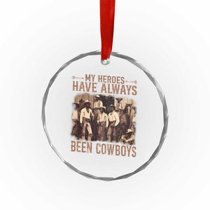 Black Cowboys Crystal Glass Ornament Western Rodeo Melanin Black History Texas Men TS10 Print Your Wear