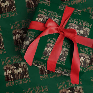 Black Cowboys Wrapping Paper Roll Western Rodeo Melanin Black History Texas Men TS10 Green Print Your Wear