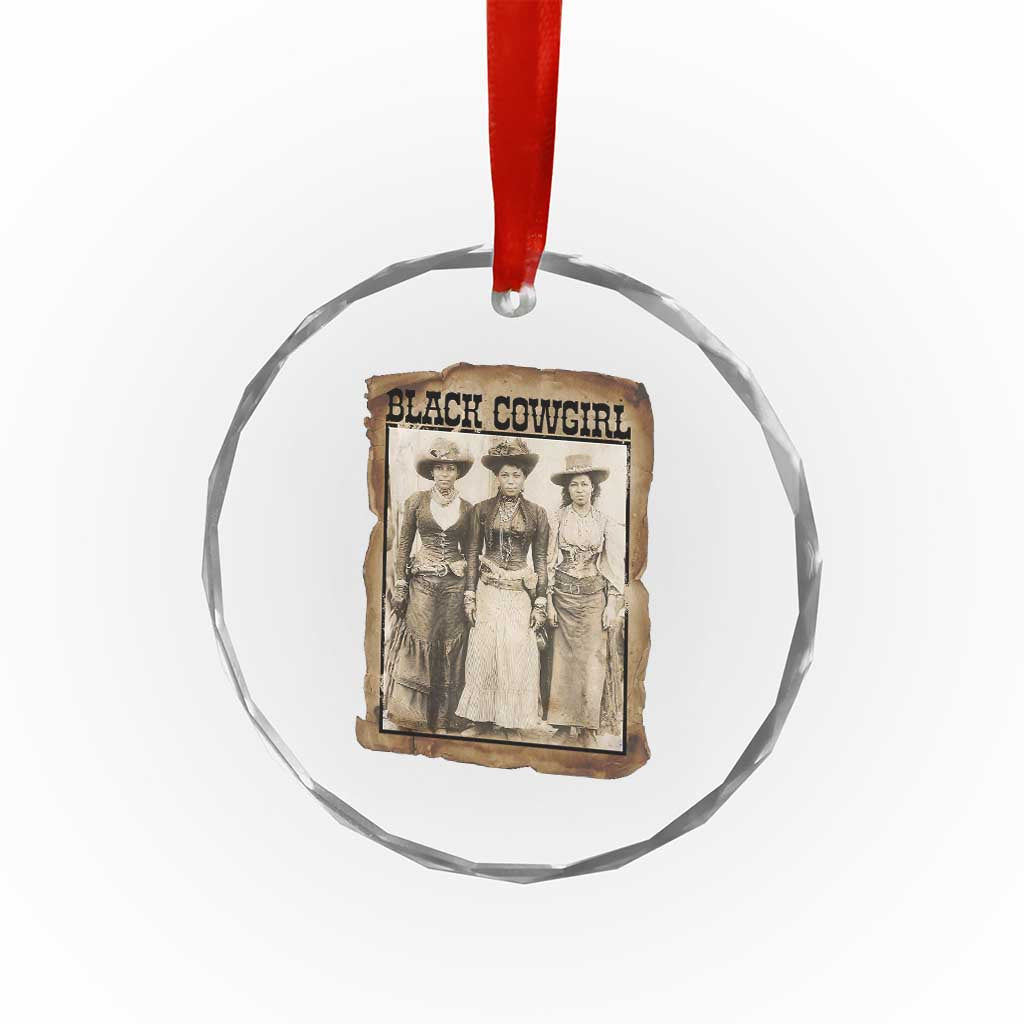 Black Cowgirl Pride Crystal Glass Ornament Western Black History Month Gift TS12 Print Your Wear