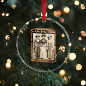 Black Cowgirl Pride Crystal Glass Ornament Western Black History Month Gift TS12 Print Your Wear