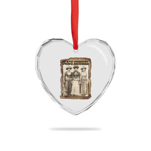 Black Cowgirl Pride Heart Crystal Glass Ornament Western Black History Month Gift TS12 Print Your Wear