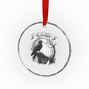 Black Crow F-Caw-F Crystal Glass Ornament Funny Raven Moon Gothic Adult Humor TS10 Print Your Wear