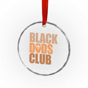 Black Dads Club Crystal Glass Ornament African American Fathers Day Gift
