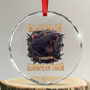 Black Death European Tour Crystal Glass Ornament Plague Rat Medieval History Alternative Art TS10 Transparent Glass 3'' Circle Print Your Wear