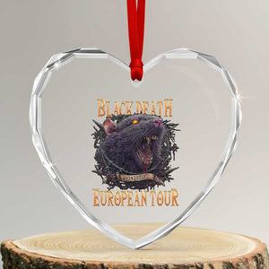 Black Death European Tour Heart Crystal Glass Ornament Plague Rat Medieval History Alternative Art TS10 Transparent Glass 3'' Heart Print Your Wear