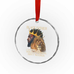 Black Father Crystal Glass Ornament I Am Who I Am Your Approval Isn't Needed African American Dad TS11 Print Your Wear
