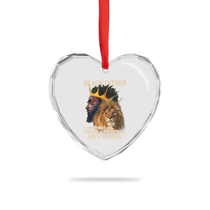 Black Father Heart Crystal Glass Ornament I Am Who I Am Your Approval Isn't Needed African American Dad TS11 Print Your Wear