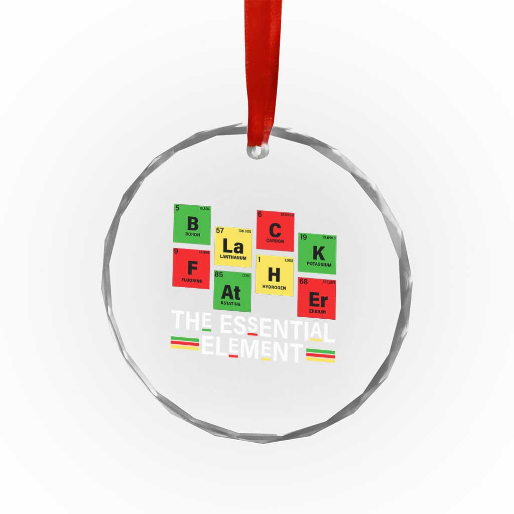 Black Father The Essential Element Crystal Glass Ornament Father's Day Juneteenth Chemistry Periodic Table TS11 Print Your Wear