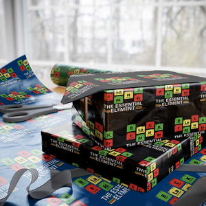 Black Father The Essential Element Wrapping Paper Roll Father's Day Juneteenth Chemistry Periodic Table TS11 Black Print Your Wear