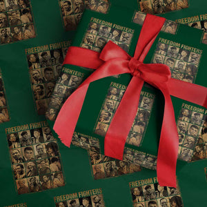 Black Freedom Fighters Wrapping Paper Roll Huey P. Newton Bobby Seale Black History Month Juneteenth TS10 Green Print Your Wear