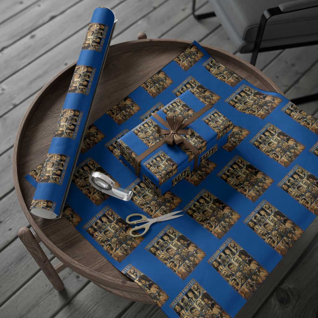 Black Freedom Fighters Wrapping Paper Roll Huey P. Newton Bobby Seale Black History Month Juneteenth TS10 Blue Print Your Wear