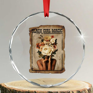 Black Girl Magic Crystal Glass Ornament Feminist Black Women In History TS12 Transparent Glass 3'' Circle Print Your Wear