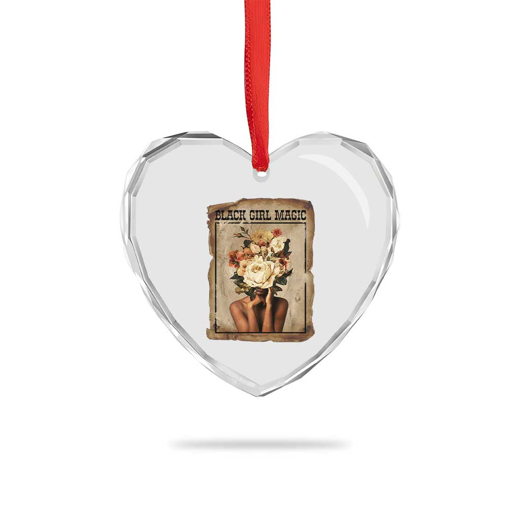 Black Girl Magic Heart Crystal Glass Ornament Feminist Black Women In History TS12 Print Your Wear
