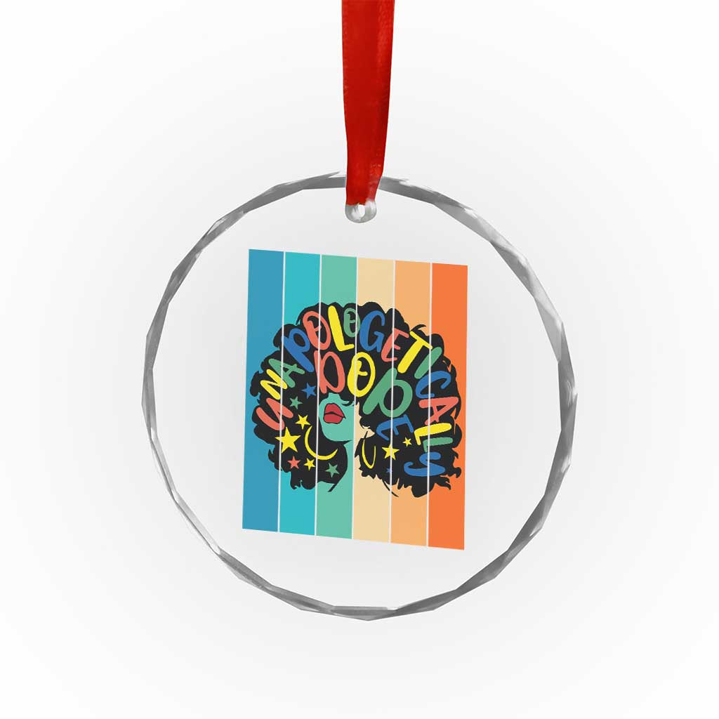 Black Girl Magic Pride Crystal Glass Ornament Unapologetically Dope Retro Sunset TS12 Print Your Wear