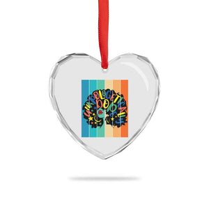Black Girl Magic Pride Heart Crystal Glass Ornament Unapologetically Dope Retro Sunset TS12 Print Your Wear