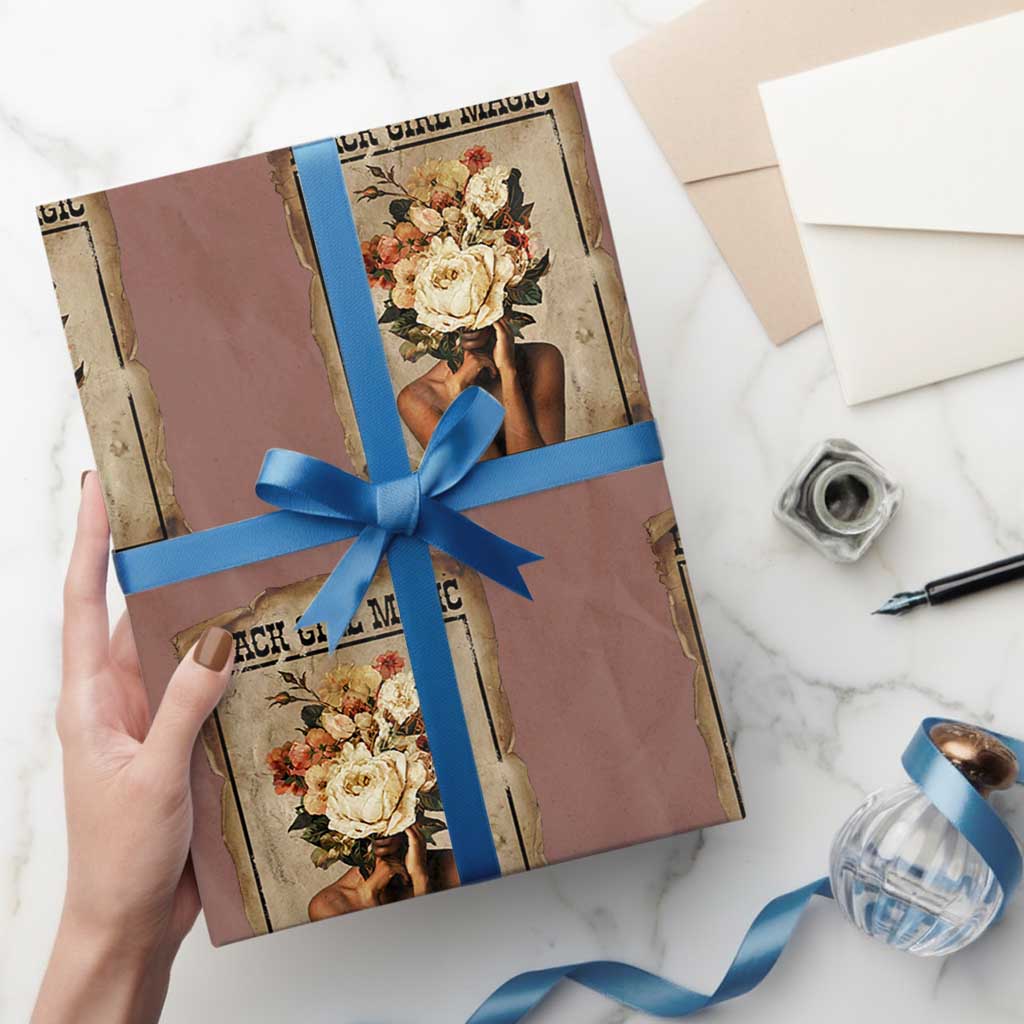 Black Girl Magic Wrapping Paper Roll Feminist Black Women In History TS12 Mocha Print Your Wear