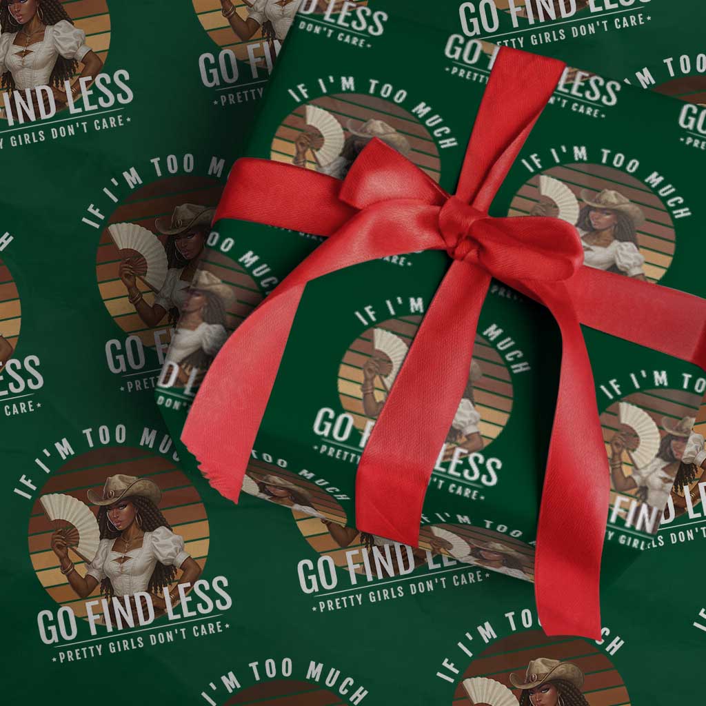 Black History African Melanin Cowgirl Wrapping Paper Roll Country Girls African American Western Tribute TS10 Green Print Your Wear