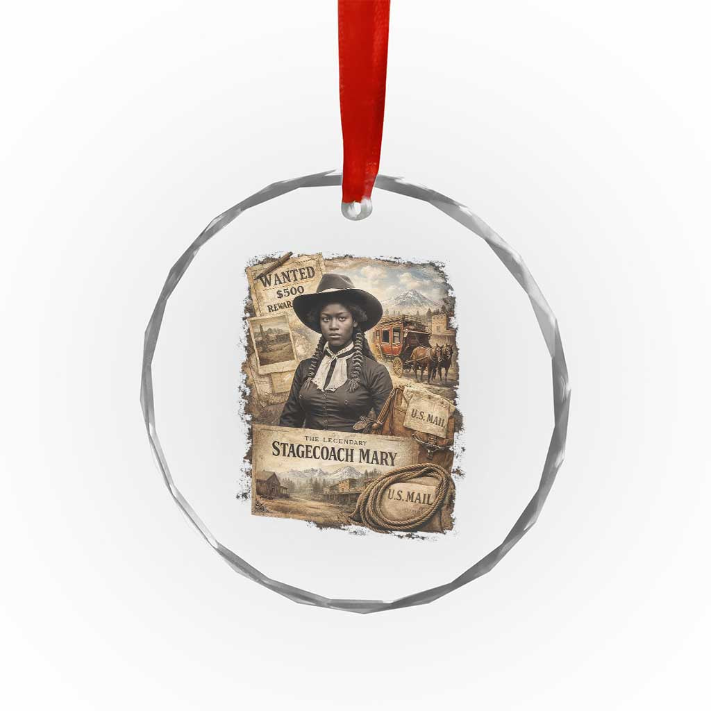 Black History Black Cowgirl Crystal Glass Ornament Western Rodeo African American Melanin Texas Women TS10 Print Your Wear