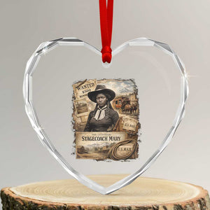 Black History Black Cowgirl Heart Crystal Glass Ornament Western Rodeo African American Melanin Texas Women TS10 Transparent Glass 3'' Heart Print Your Wear