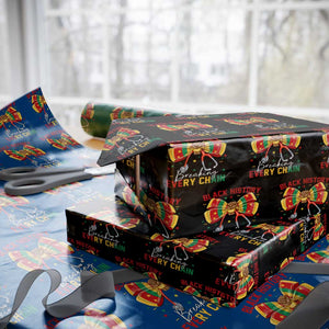 Black History Breaking Every Chain Wrapping Paper Roll Gift For Black Nurse TS12 Black Print Your Wear