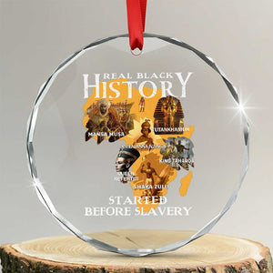 Black History Crystal Glass Ornament Didnt Start With Slavery TS10 Transparent Glass 3'' Circle Print Your Wear