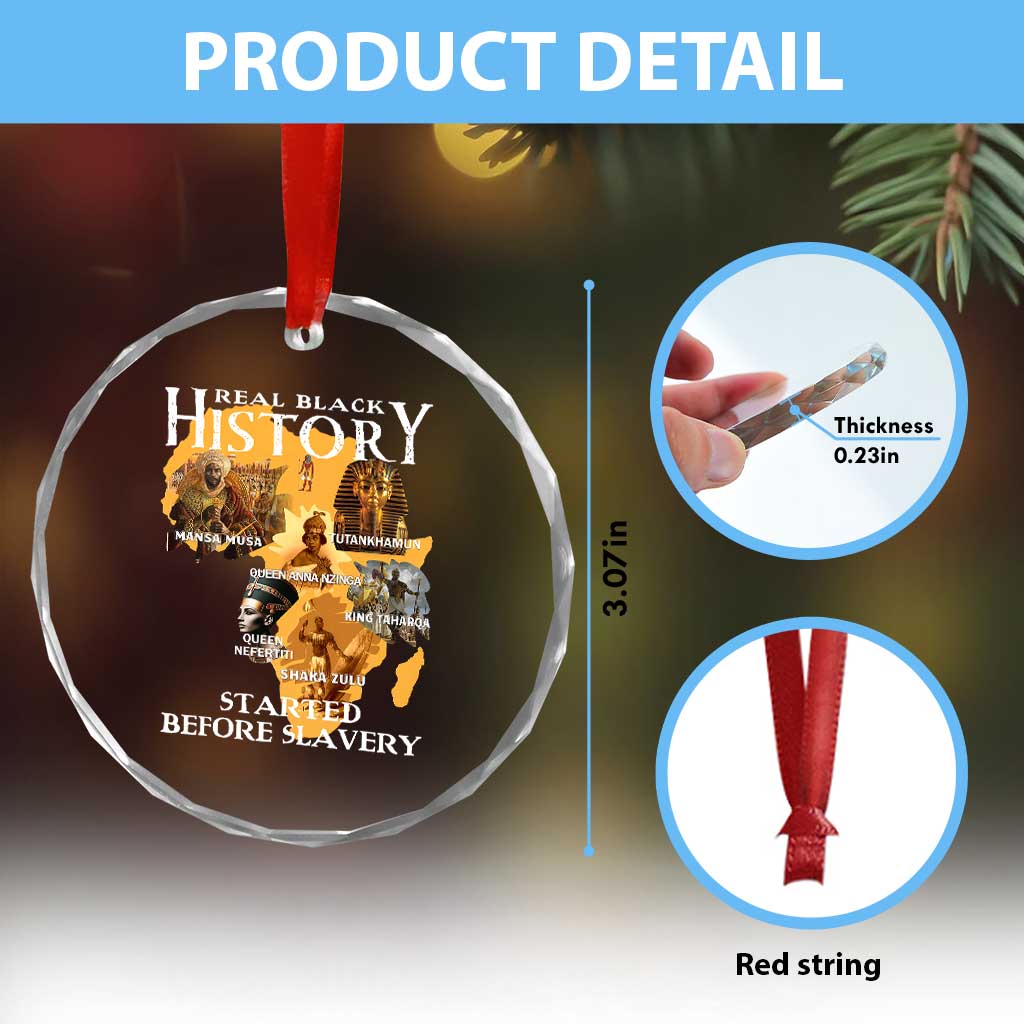 Black History Crystal Glass Ornament Didnt Start With Slavery TS10 Print Your Wear