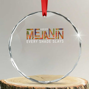 Black History Crystal Glass Ornament Melanin Kente Juneteenth Black History TS10 Transparent Glass 3'' Circle Print Your Wear