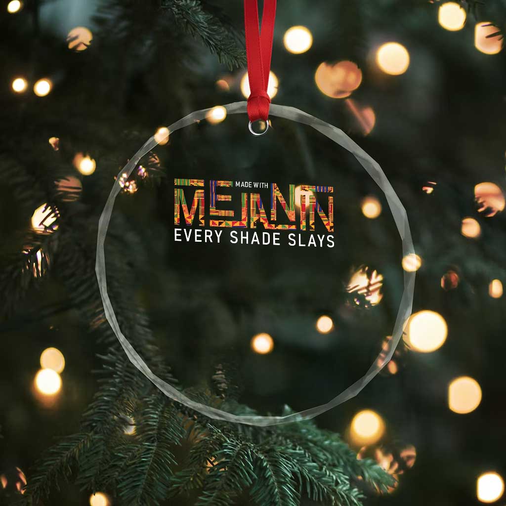 Black History Crystal Glass Ornament Melanin Kente Juneteenth Black History TS10 Print Your Wear