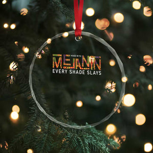 Black History Crystal Glass Ornament Melanin Kente Juneteenth Black History TS10 Print Your Wear